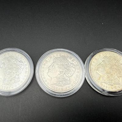 Morgan Silver Dollars | 3 Coins | 1921-P