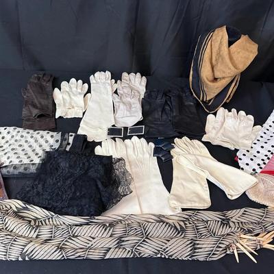 Vintage Gloves & Scarves Lot | Leather, Lace, Satin & Fashion Accessories