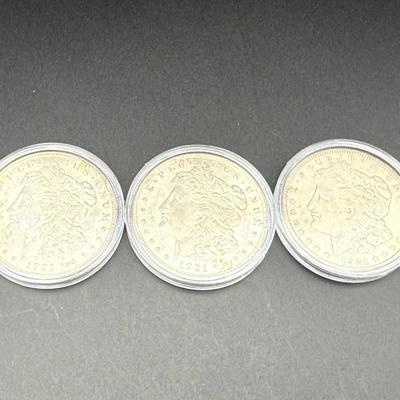 Morgan Silver Dollars | 3 Coins | 1921