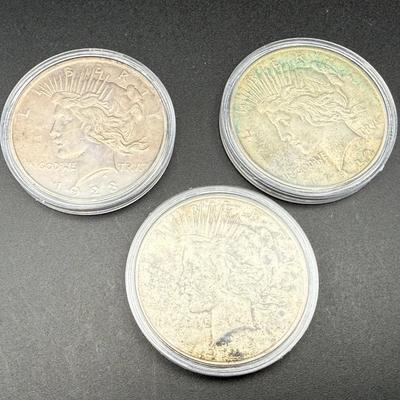 Peace Silver Dollars | 3 Coins | 1922 & 1923