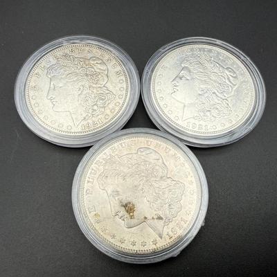 Morgan Silver Dollars | 3 Coins | 1921-P, 1921-D, 1921-S