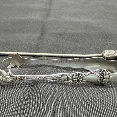 Sterling Silver Ice Tongs & Candle Snuffer | Gorham & Sterling Marked | Total Weight 62g