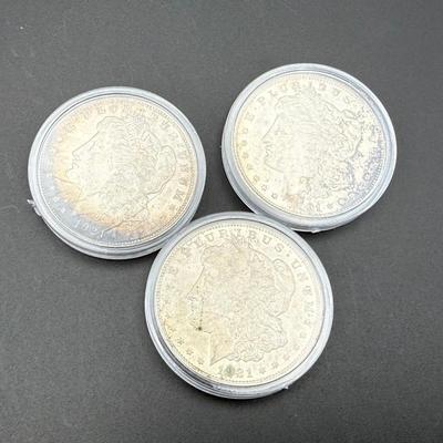 Morgan Silver Dollars | 3 Coins | 1921 | 90% Silver