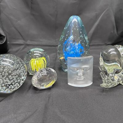 Art Glass Sculpture Group Including Signed Daum France Snail | Paperweights & Figurals