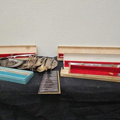 Lot Of Gerber Cutlery & Silver Plated Utensils & More