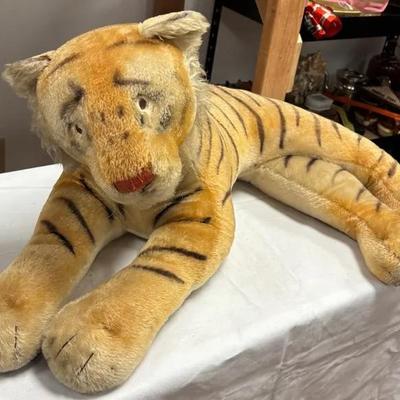 Very Large Steiff Tiger Cub Stuffed With Mohair