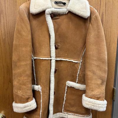 Brooks Brothers Brooksgate Vintage Leather Shearling Coat