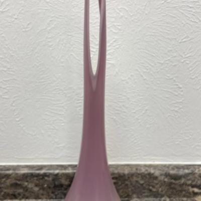 Mauve Art Glass Vase 
