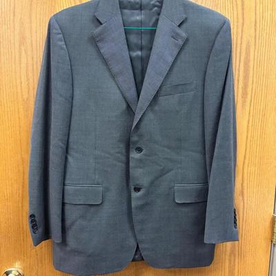 Charcoal Grey Wool Canali Suit Made In Italy
