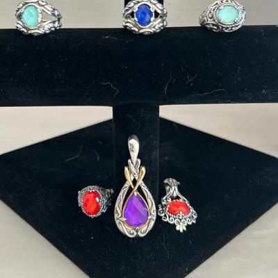 Carolyn, Pollock, Multi Stone, Ring And Pendant Collection