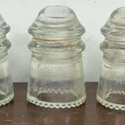 Vintage Glass Insulators 