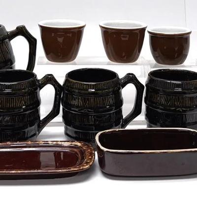 "Roseville", McCoy" and "Hall" Brown Pottery