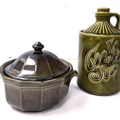 "Pfaltzgraff" Covered Casserole Dish and "McCoy" Cookie Jug 