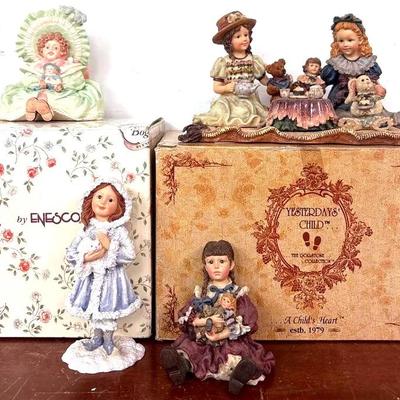 "Yesterday's Child" Dollstone Figurines - Enesco Collectibles