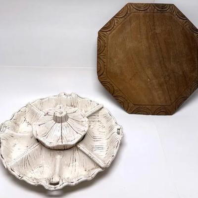 California Pottery Chip & Dip Set with Display