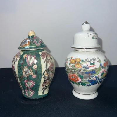 Vintage Japanese Satsuma Ginger Jars (2)