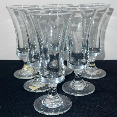 Vintage Crystal Cordial Glasses (6) - Made in England