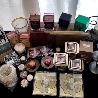 Large Lot of Candles & Holders - Yankee Candles Too!