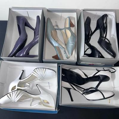 Nine West Size 7 & 7-1/2 High-heeled Shoes (5 Pair)