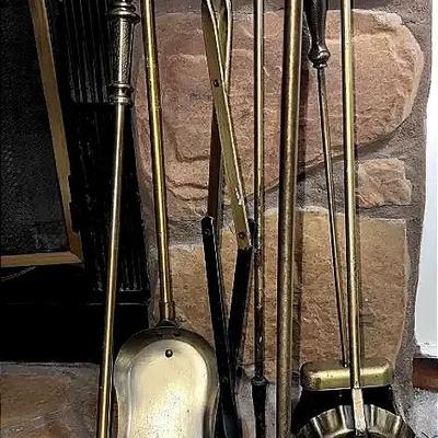 Fireplace Tools Set & Extra Brush & Scoop