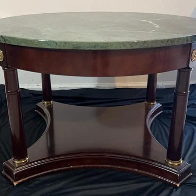 Heavy Green Marble Topped Table