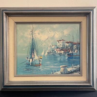 Framed Oil Painting Signed By Rikard Lindstrom