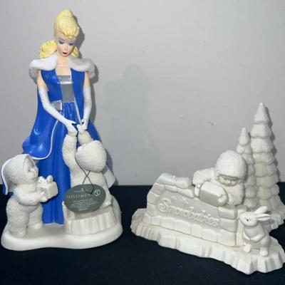 Snow Babies Sign with Snow Babies Barbie - By Dept 56