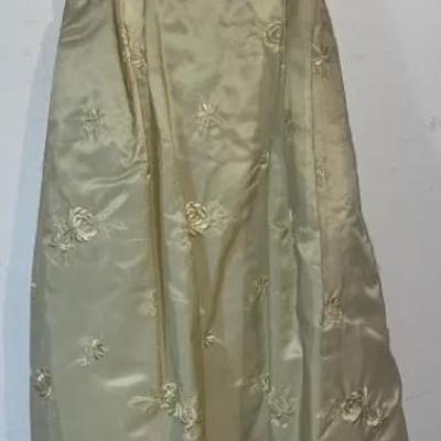 Vintage Golden Yellow Sleeveless Gown (Size 12)