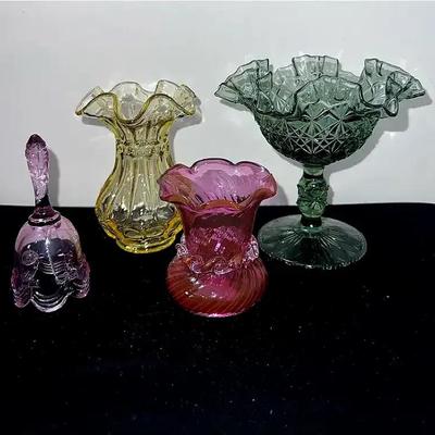 Fenton and More: Colorful Vintage Vases & A Bell
