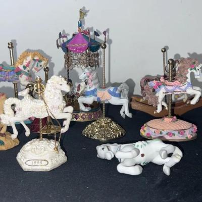 Large Lot of Carousel Horses - Ornaments & Displays