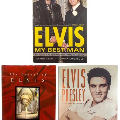 Three Elvis Presley Hardcover Books – My Best Man, Unseen Archives & The Gospel of Elvis