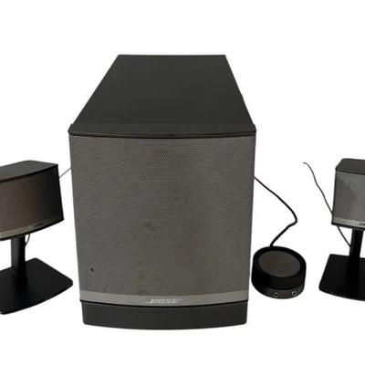 Bose Powered Speaker System w/ Subwoofer & Dual Satellite Speakers – Compact Audio Setup