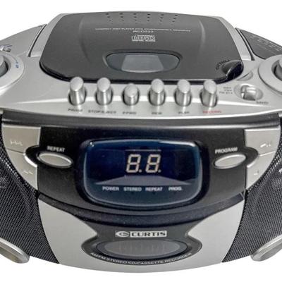 Curtis Portable AM/FM Stereo CD & Cassette Boombox with Digital Display