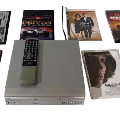 Oritron DVD Player w/ Remote + Mixed DVD Movie Lot 