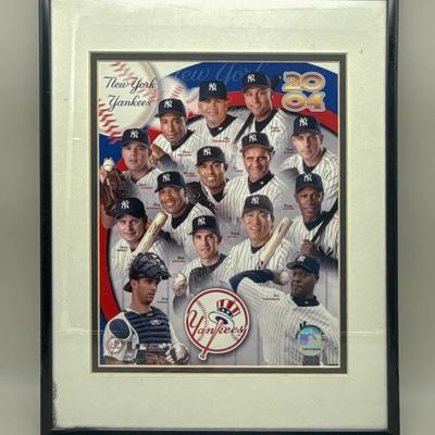 2004 New York Yankees Framed Team Photo Plaque – Approx. 11.5” x 15”