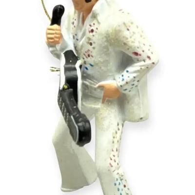 Elvis Presley White Suit Christmas Ornament