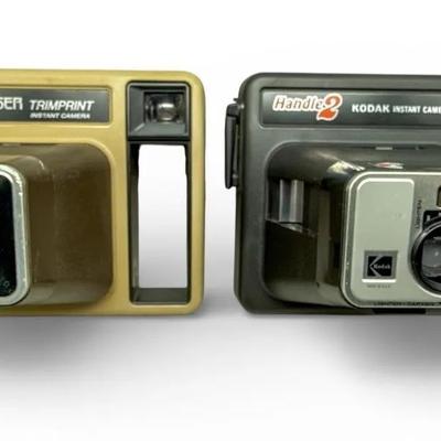 Two Vintage Kodak Instant Cameras – Pleaser Trimprint & Handle 2