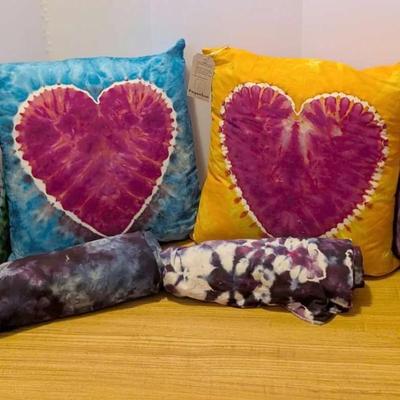 Handmade Tie-Dye Throw Pillows & Accent Blankets by Pagan Sun (Portland, OR)