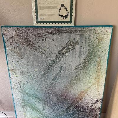 Original Elephant Painting by Rama (Oregon Zoo) Abstract Artwork w/ Certificate of Authenticity