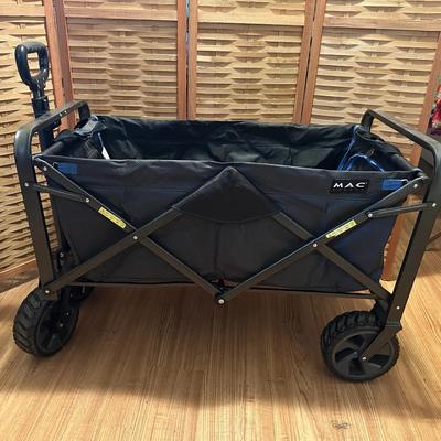 MAC Sports Folding Utility Wagon Cart – Heavy Duty w/ All-Terrain Wheels