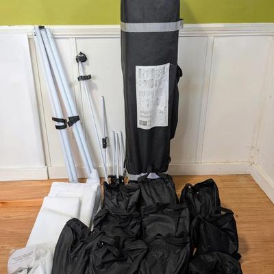 Pop-Up Canopy Tent with Frame, Carry Bags & Accessories (Model NS HPP100F)