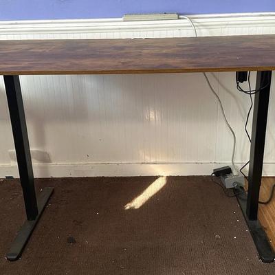 ErGear Electric Height Adjustable Standing Desk – Dark Wood Top w/ Memory Presets