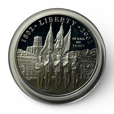 Proof 2002-W West Point Bicentennial Silver Dollar (CVO51)