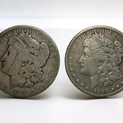 1891-P & 1894-O Morgan Silver Dollars (CVO64)