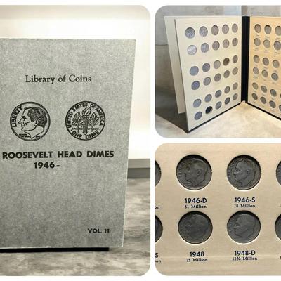 Library of Coins Roosevelt Silver Dimes (46 Silver Dimes) (CVO77)