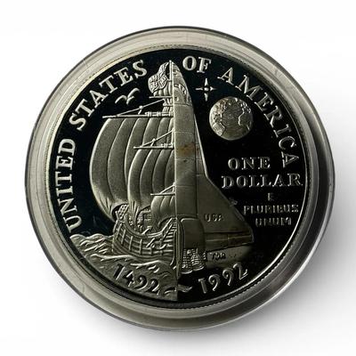 Proof 1992-P Columbus Quincentenary Silver Dollar (CVO15)