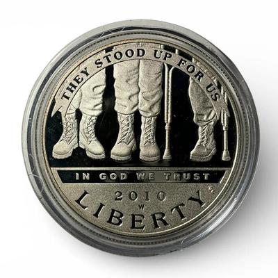 Proof 2010-W Disabled Defenders Silver Dollar (CVO13)