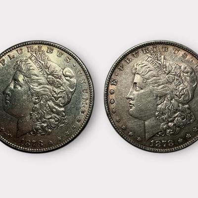 1878-S & 1878-P Morgan Silver Dollars (CVO55)