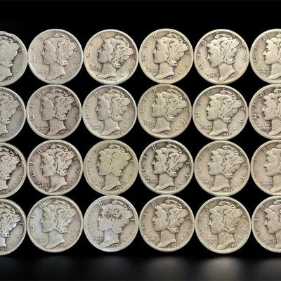 Mercury Silver Dimes (24 Count) (CVO87)