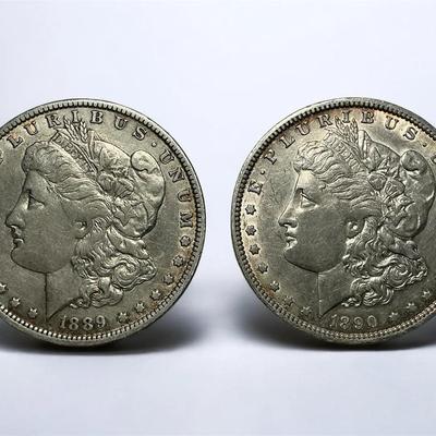 1889-O & 1890-O Morgan Silver Dollars (CVO62)
